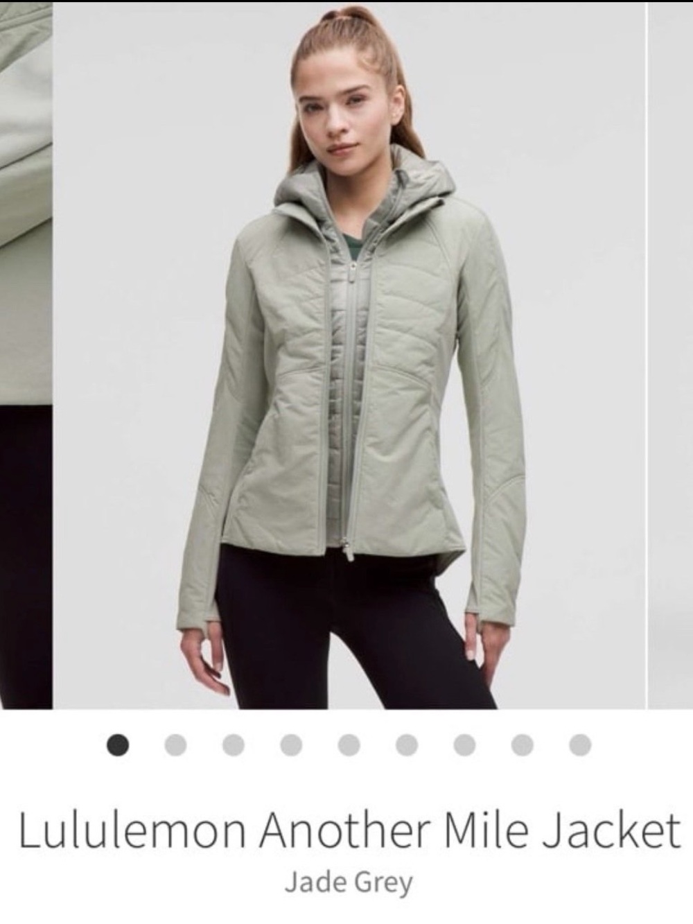 NWT Lululemon Another Mile Jacket Jade Grey size 4